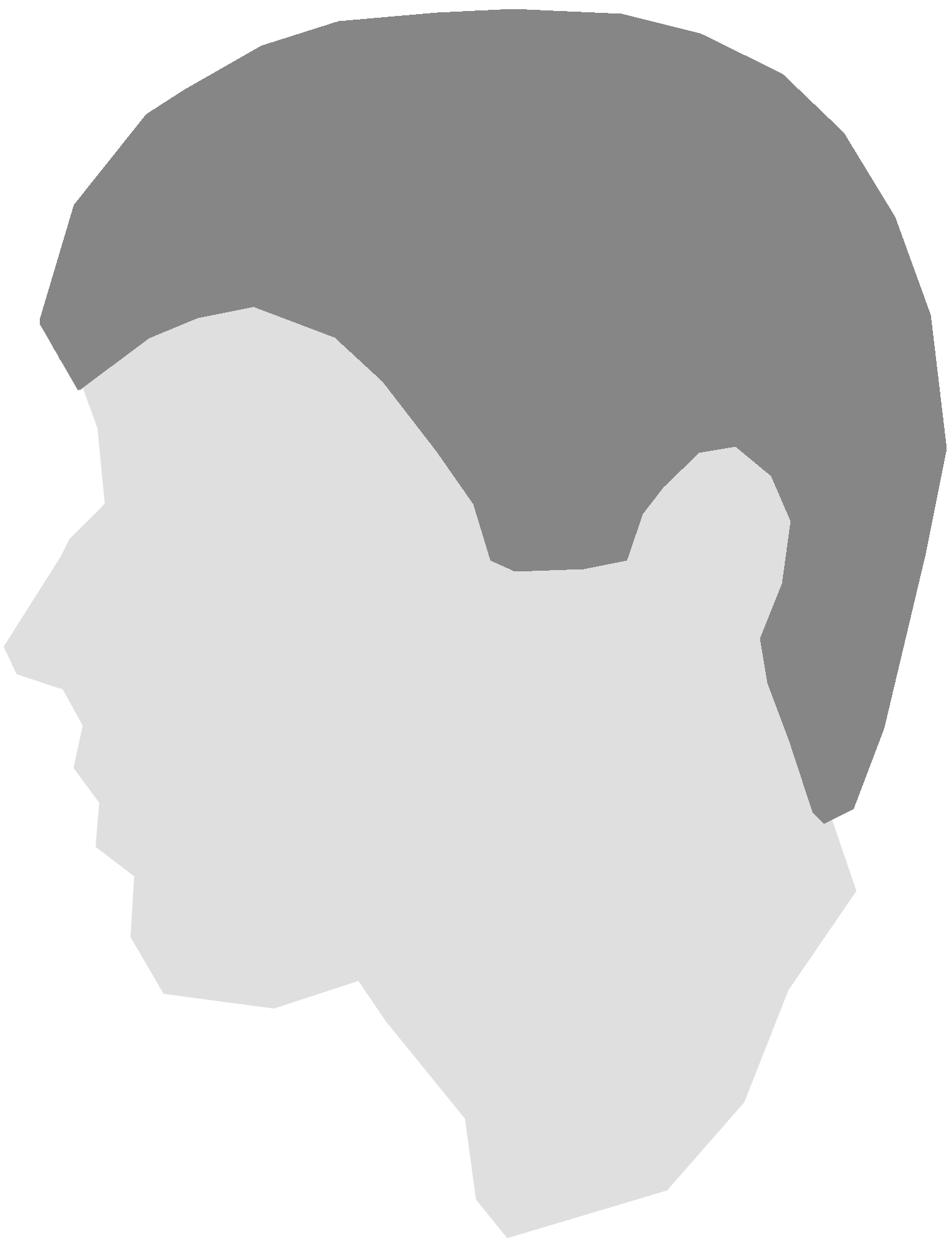 Silhouette of Franks head.